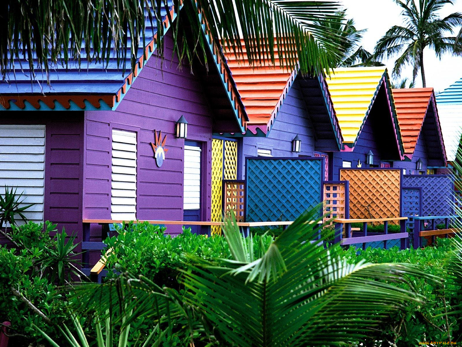 colorful, houses, bahamas, , , 